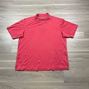 Tommy Bahama Shirt Mens Extra Large Red Polo Casual Short Sleeve